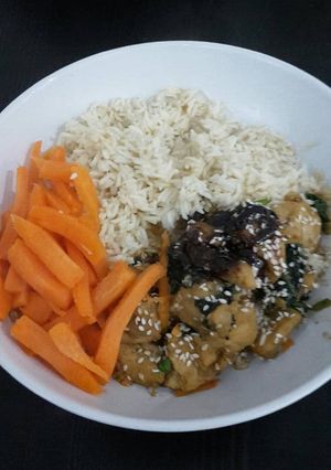 A picture of Wagamama style chicken teriyaki.