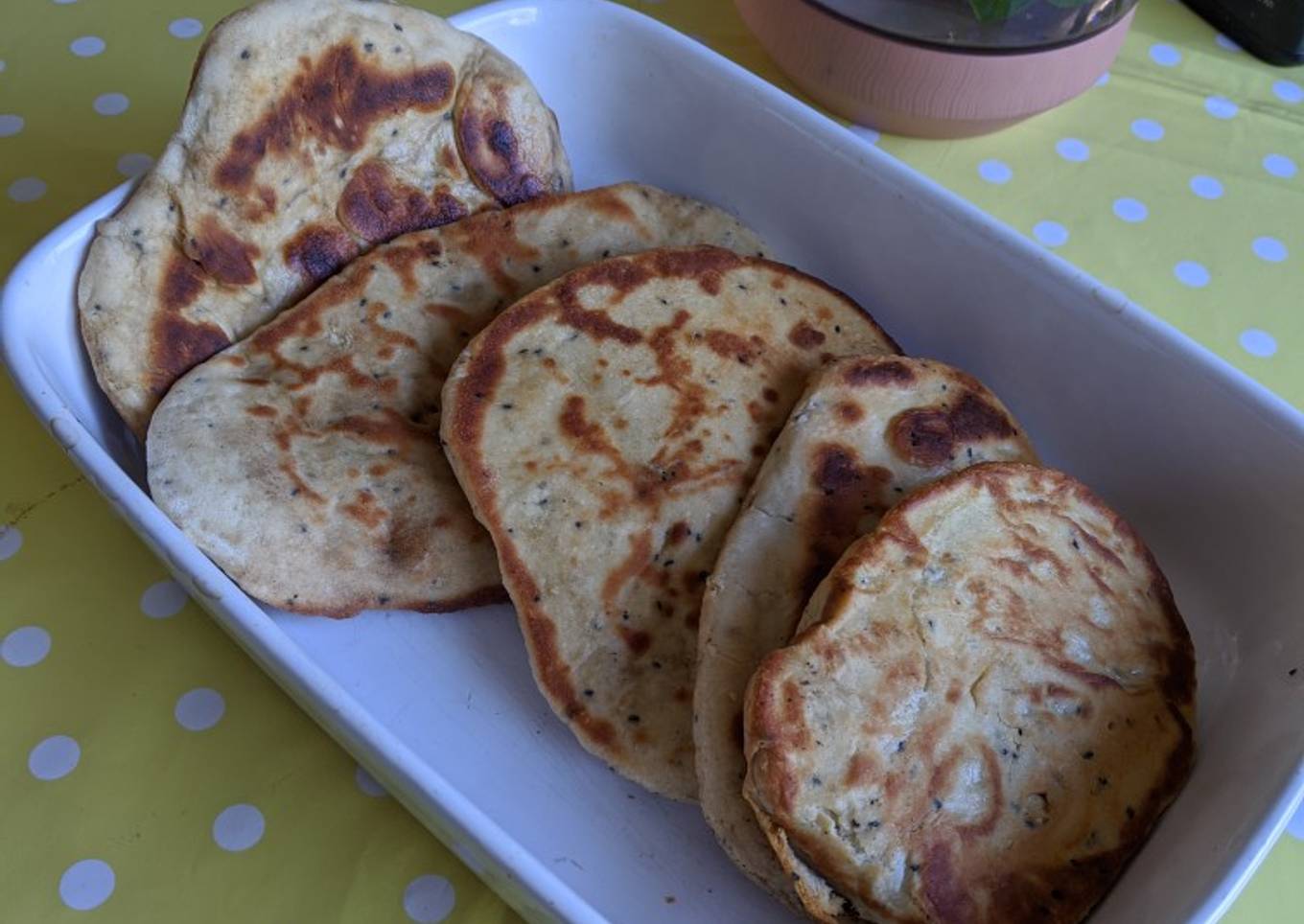 Delicious plain naans