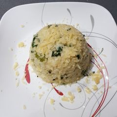 A picture of ASPARAGUS AND SPINACH rissoto.