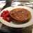 Tortitas de avena, plátano y leche de almendras
