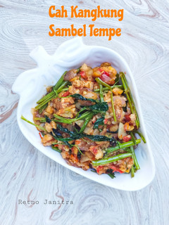 Foto resep Cah Kangkung Sambel Tempe
