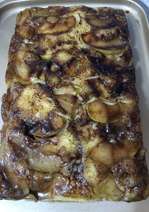 Una foto de Torta invertida de manzanas sin caramelo
