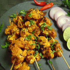 A picture of Ramadan Special - Skewered Cauliflower Tikka.