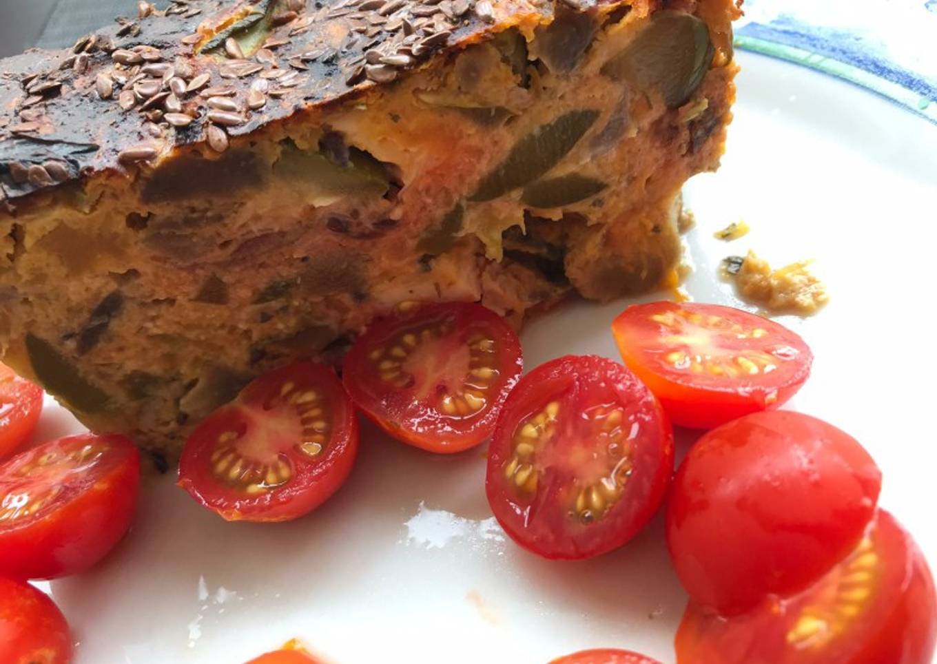 Soufflé de calabaza, zapallitos y berenjena