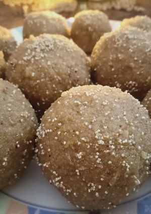 A picture of Churma ladoo.