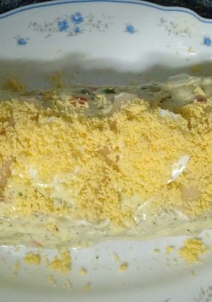 Una foto de Pastel de ensaladilla