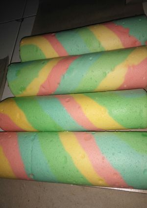 Foto resep Bolu gulung pelangi