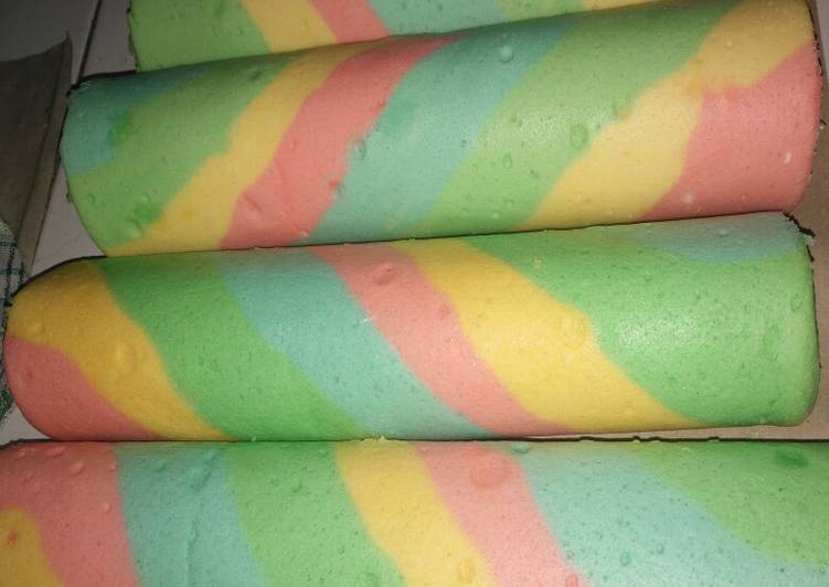 Resep Bolu gulung pelangi yang Harus Dicoba