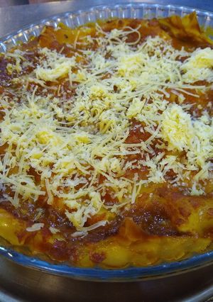 Una foto de Lasagna de jamón y queso