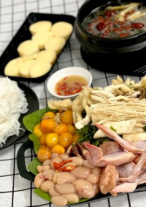 Hình của món Lẩu Ngọc Kê.