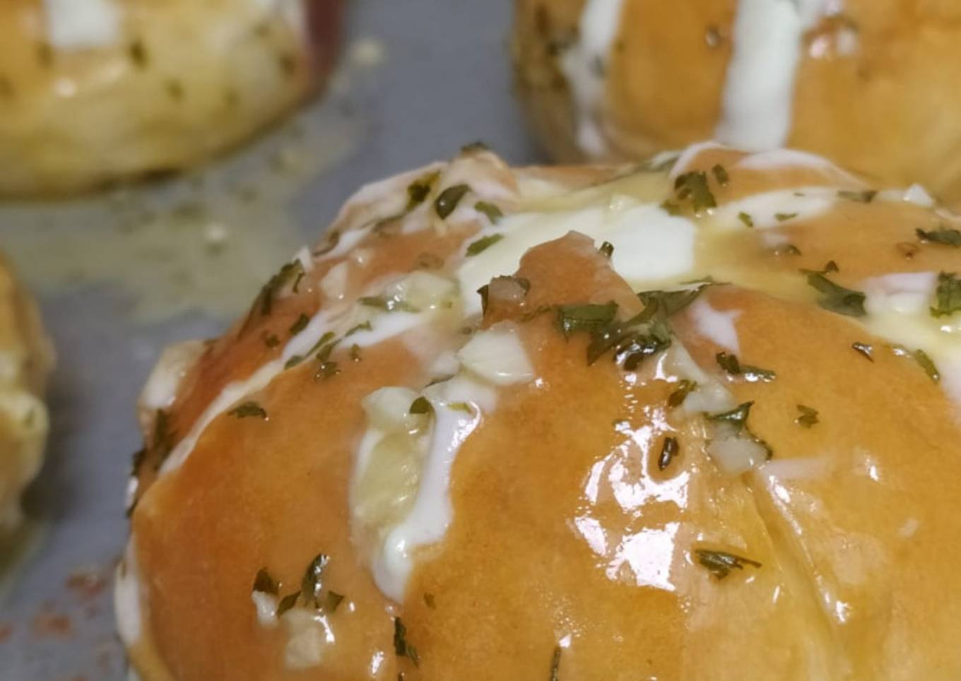Korean garlic cheese bread(oven kompor/oven tangkring)
