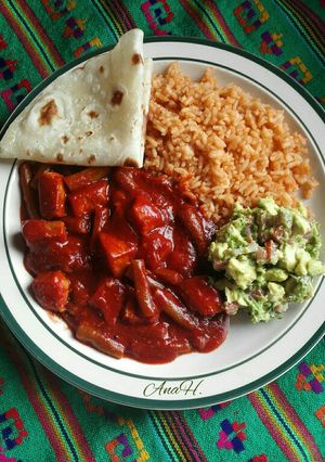 Una foto de Carne con chile y ejotes