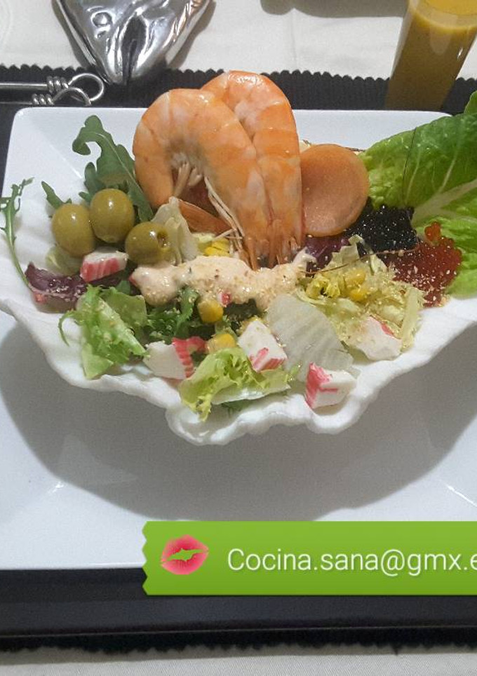 Una foto de Concha de ensalada de mar