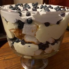A picture of Lemon Blueberry Trifle.