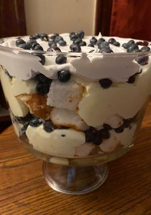 A picture of Lemon Blueberry Trifle.