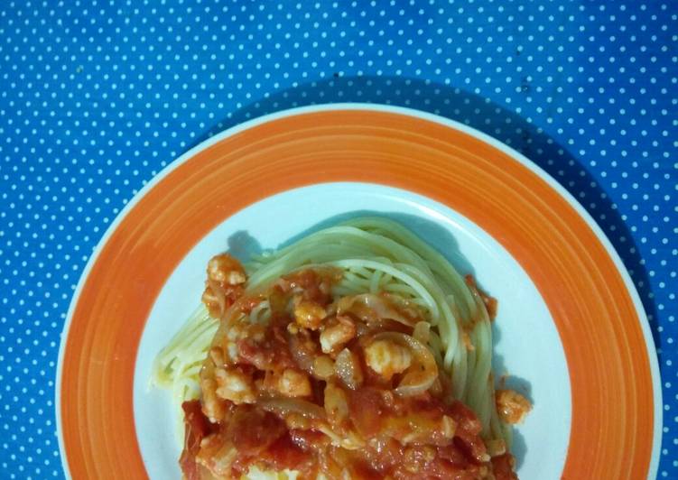 Spaghetti saus udang