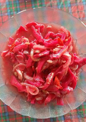 Foto resep Tumis kulit buah naga simple
