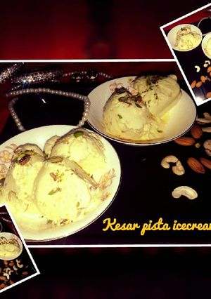 A picture of Kesar pista icecream.