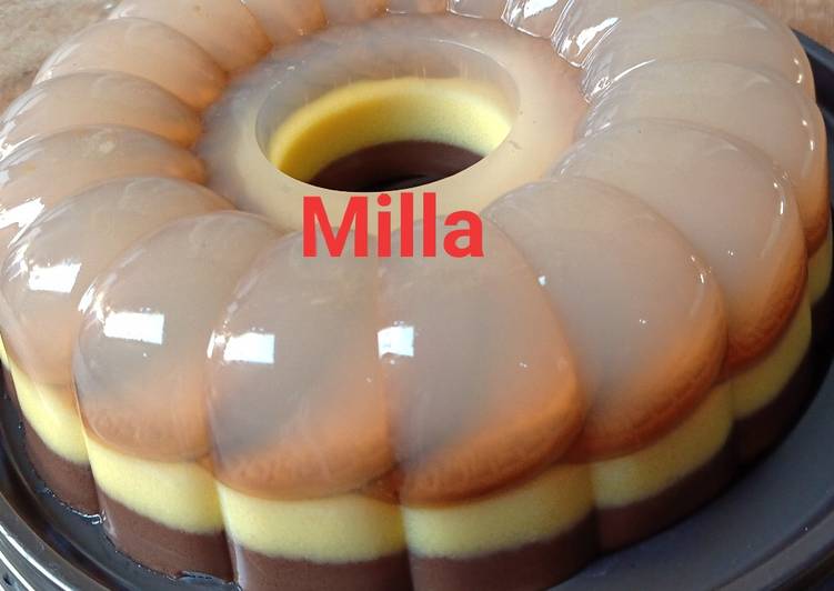 Bahan Puding Regal tiga lapis | Cara Buat Puding Regal tiga lapis Yang Enak Banget
