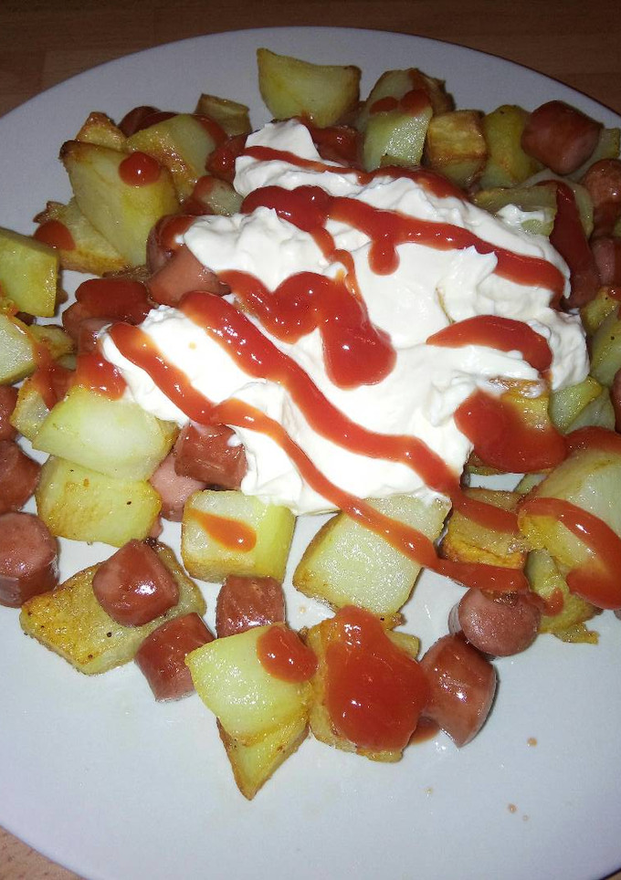 Una foto de Salchipapas
