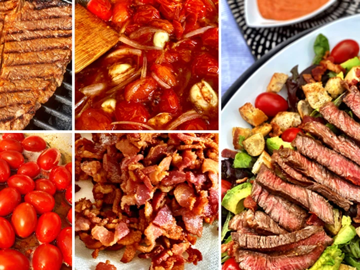 Easy Steps to Prepare Grilled Fullblood Wagyu Zabuton Steak Salad with Vinaigrette the So Delicious So Delicious