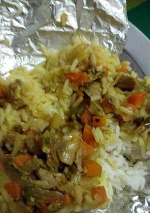 Foto resep Nasi bakar ayam dan sayur