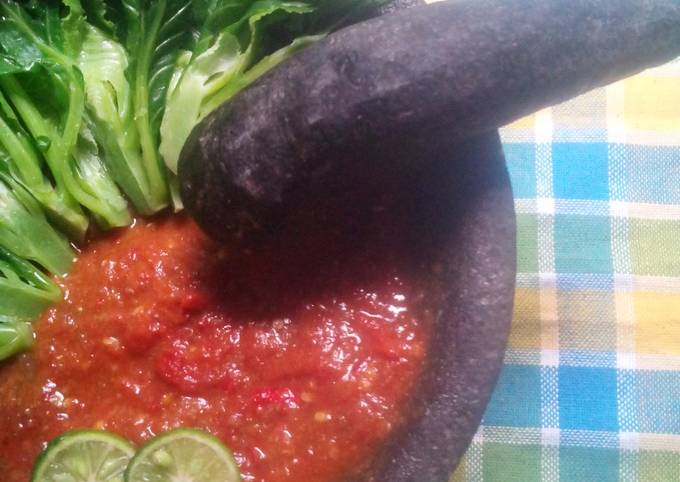 Sambel terasi lalap cuciwis