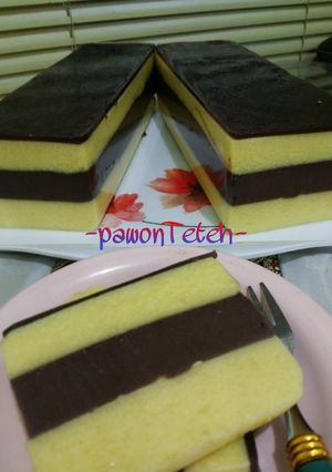 Foto resep Puding Jagung Coklat ala Lapis Surabaya
