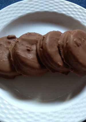 A picture of Homemade healthy & easy lotte choco pie.