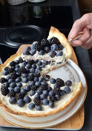 Une photo de Tarte myrtilles et miel