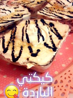 صورة لوصفة كيكة باردة بدون فرن