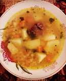 Гороховый суп с желудочками