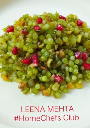 A picture of Hariyali sabudana khichdi.