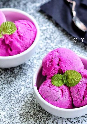 Foto resep Es krim buah naga