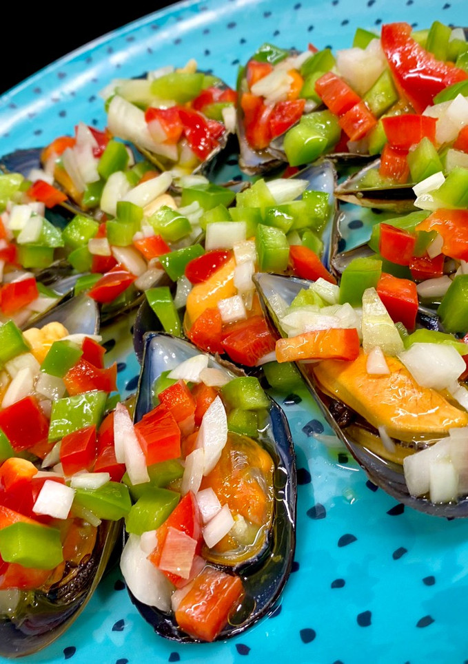 Una foto de Mejillones a la vinagreta
