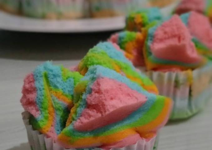 Yuk intip, Bagaimana cara buat Bolu kukus mekar rainbow yang spesial