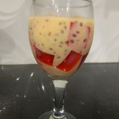 A picture of Quick Custard and Sagodana Dessert.