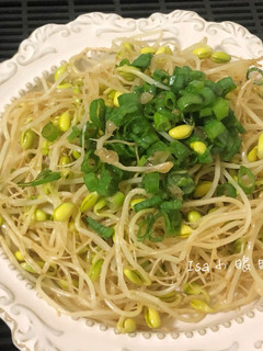 簡單清淡的 涼拌豆芽菜 黃豆芽 的食譜成品照片