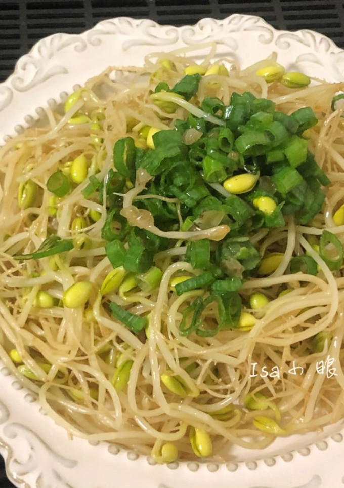 簡單清淡的 涼拌豆芽菜  黃豆芽 的食譜成品照片