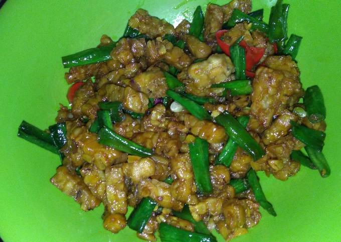 Sambel goreng tempe kacang panjang