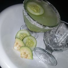 A picture of Guava & cucumber juice.