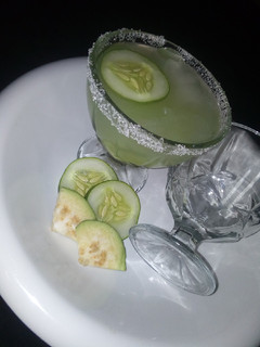 A picture of Guava & cucumber juice.
