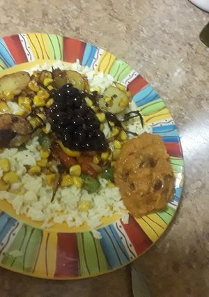 A picture of Delicious Vegan Dinner.