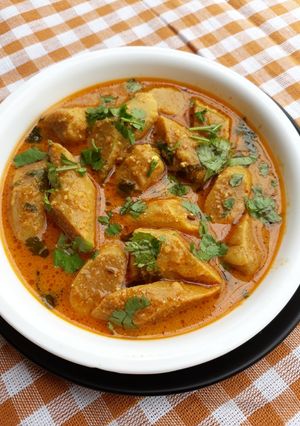 A picture of Gatta Sabzi Without Onion Garlic.