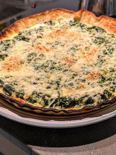 Una foto de Quiche de espinacas y queso