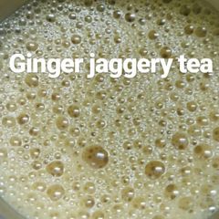 A picture of Ginger jaggery tea.