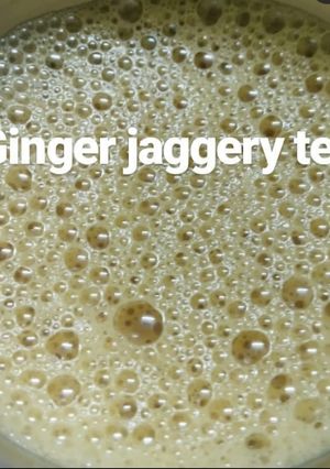 A picture of Ginger jaggery tea.