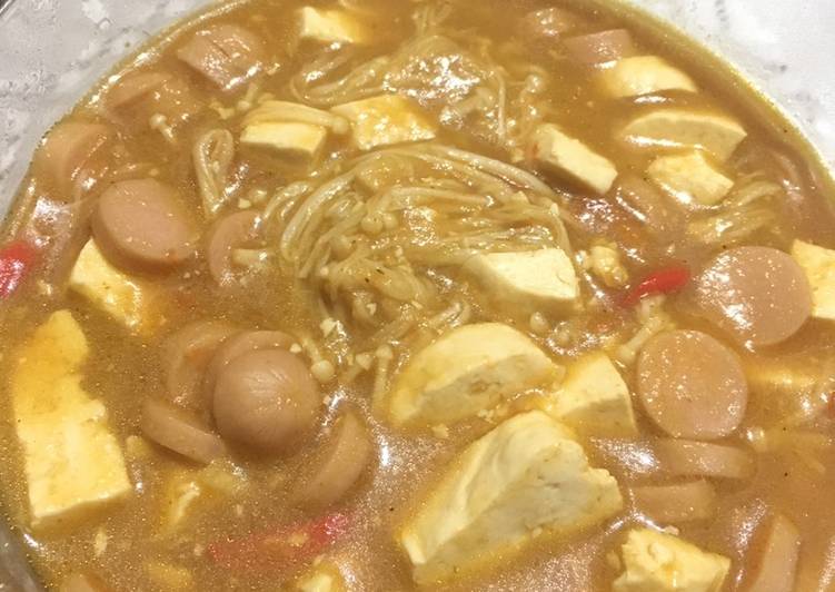 Resep Sup jamur enoki kuah pedas yang Lezat Sekali