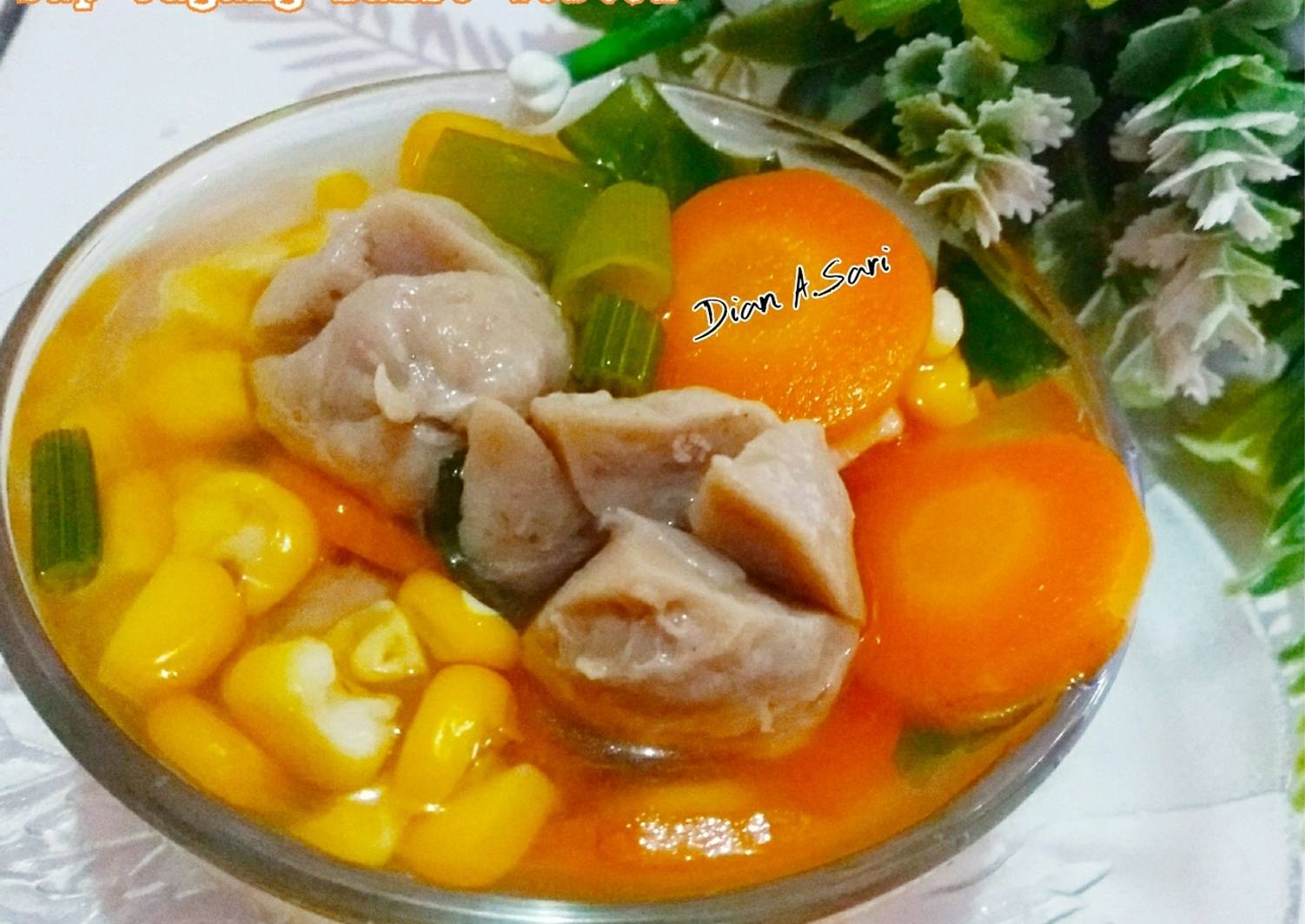 Resep Sup Jagung Bakso Wortel Oleh Dian A Sari Cookpad