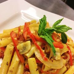A picture of Sweet Italian Sausage Vegetable Ziti.